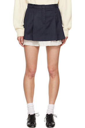 Navy Denver Miniskirt