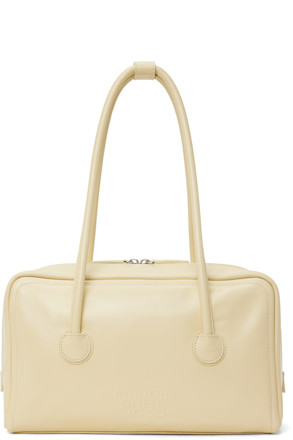 Beige Soft Boston Bag