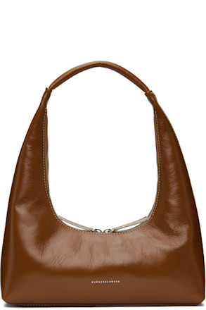 Brown Integrated Strap Shoulder Bag