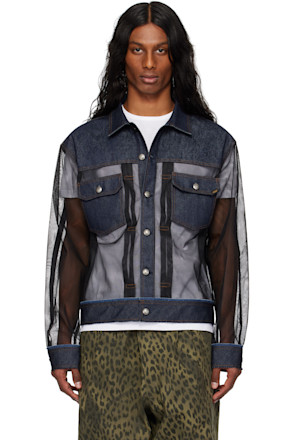 Blue & Black Tonny Sheer Denim Jacket