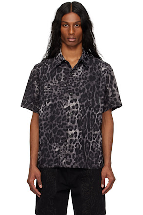 Black & Gray Leopard Shirt