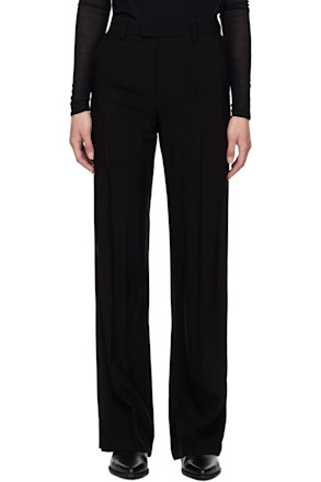 Black Maaike Flared Leg Comfort Trousers