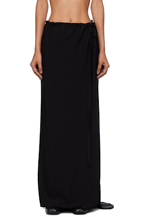 Black Sheila Long Bias Maxi Skirt