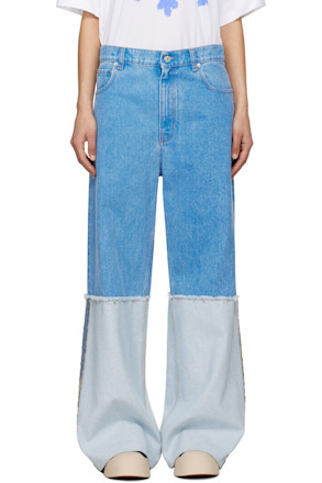 Blue Wide Leg Jeans