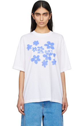 White Cotton Daisy Garden T-shirt