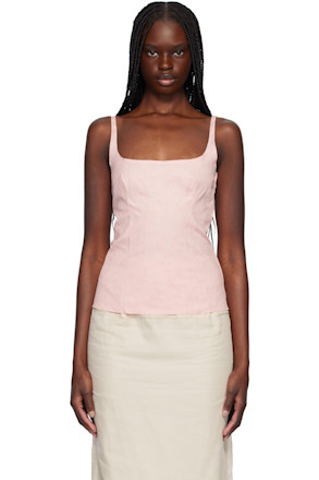 Pink Waves & Drops Jacquard Top
