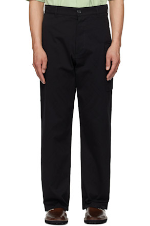Black Big Confetti Cotton Jacquard Trousers