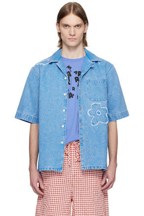Blue Bowling Denim Shirt