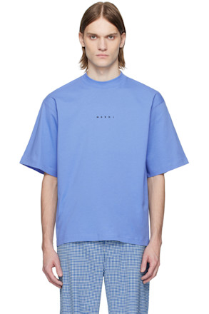Blue Mini Logo 'Marni' T-shirt