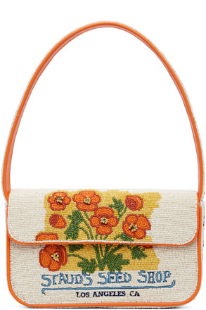 Off-White & Orange Tommy Beaded Bag