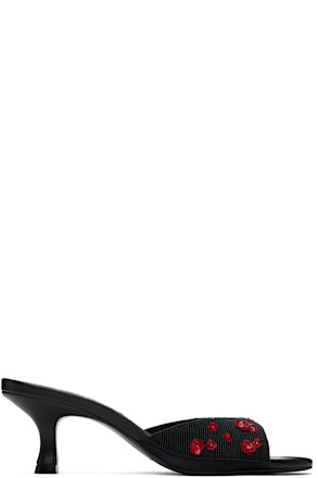 Black Brigitte Mules