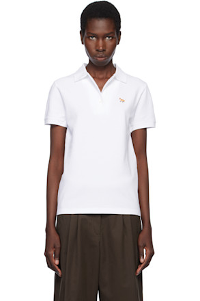 White Baby Fox Patch Regular Polo