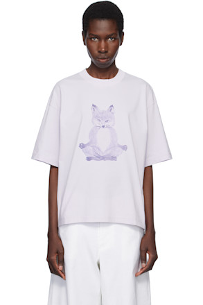Purple Yoga Fox Boxy T-shirt