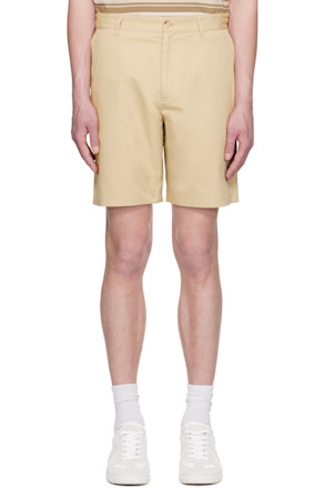 Beige Casual Shorts