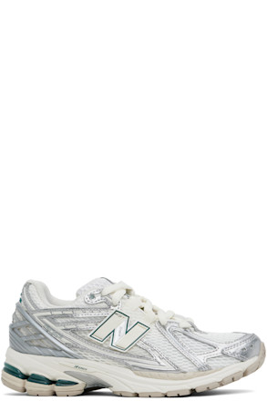White & Silver 1906R Sneakers
