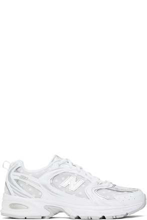 Silver & White 530 Sneakers
