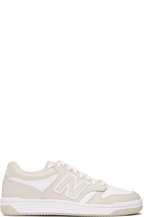 Beige & White 480 Sneakers