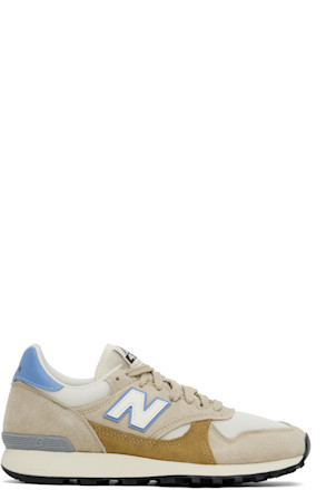 Beige & Blue 475 Sneakers