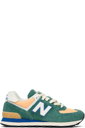 Green & Orange 574 Sneakers