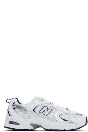 White & Silver 530 Sneakers