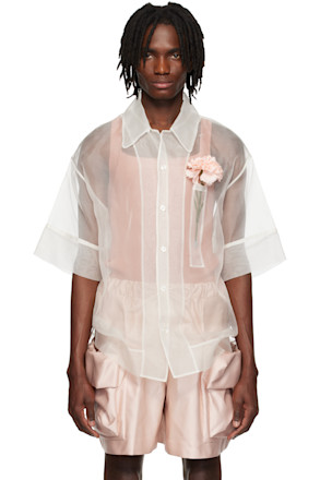 Off-White Carnation Pocket Boxy Shirt