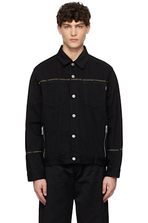 Black Pocket Denim Jacket