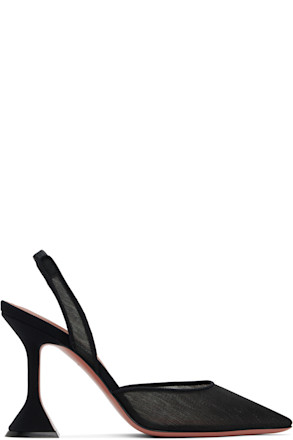 Black Holli Mesh Sling 95 Heels