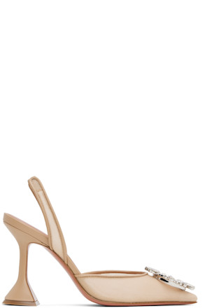 Beige Begum Mesh Sling 95 Heels