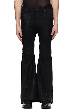 Black Flared Jet Jeans