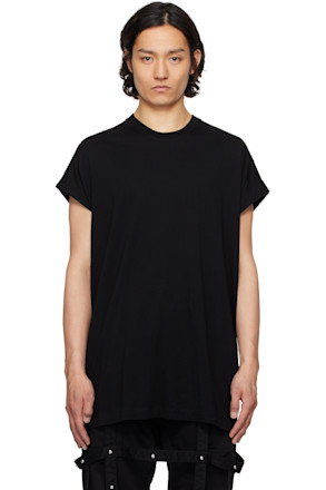 Black Cotton Jersey Sleeveless T-shirt