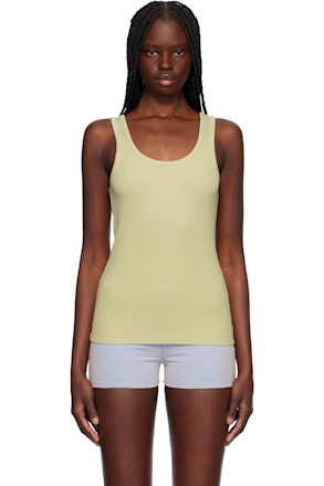 Khaki Rib Tank Top