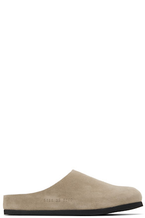 Taupe Suede Slip-on Loafers