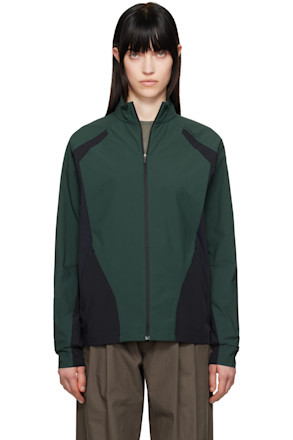 Green Zip-Up Track Jacket