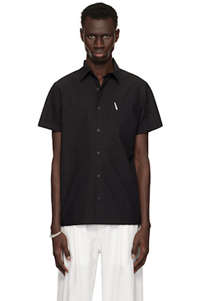 Black Pin Short Sleeve Shirt