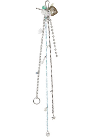 Silver & Blue Cyber Keychain