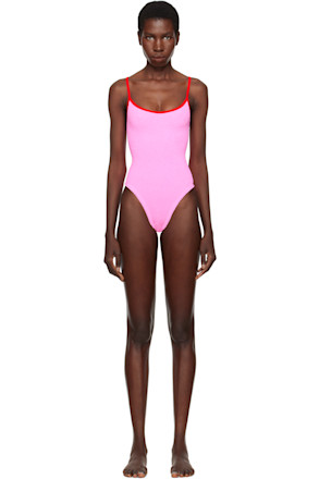 Pink & Red Pamela Contrast Swimsuit