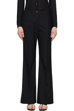 Black Straight Fit Trousers