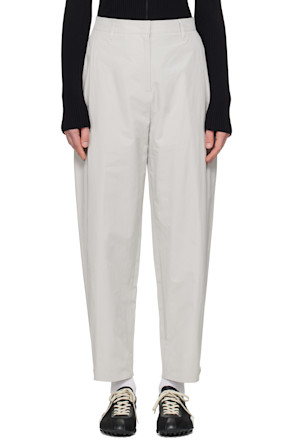 Gray Button Garconne Trousers