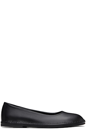 Black Rounded Slip-On Loafers
