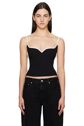 Black & White Heart Singlet Camisole