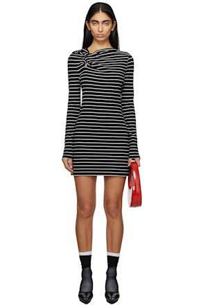 Black & White Striped Minidress