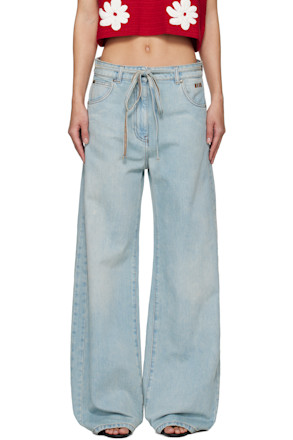 Blue Wide-Leg Jeans