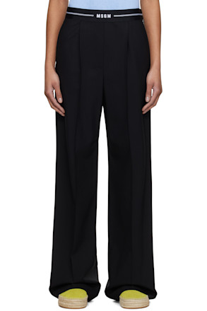 Black Pleated Trousers