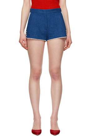 Blue Cotton Shorts