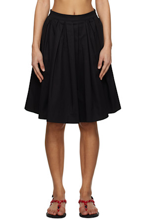 Black Pleated Miniskirt