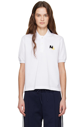 White Logo Patch Polo