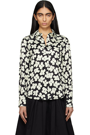 Black & White Floral Shirt