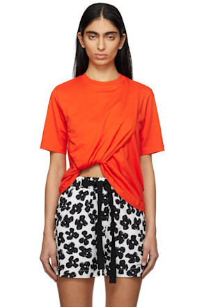 Orange Gathered T-shirt