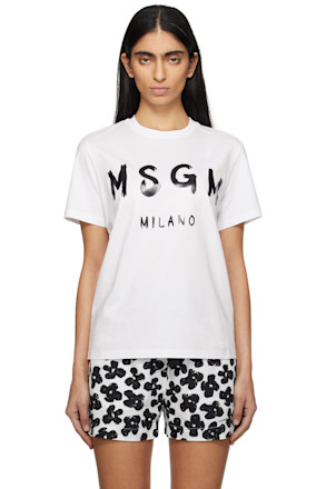 White Cotton Logo T-shirt