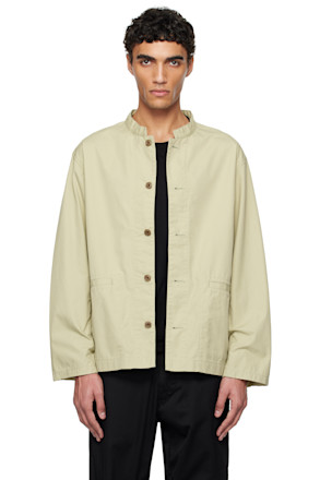 Green Band Collar Shirt Jacket
